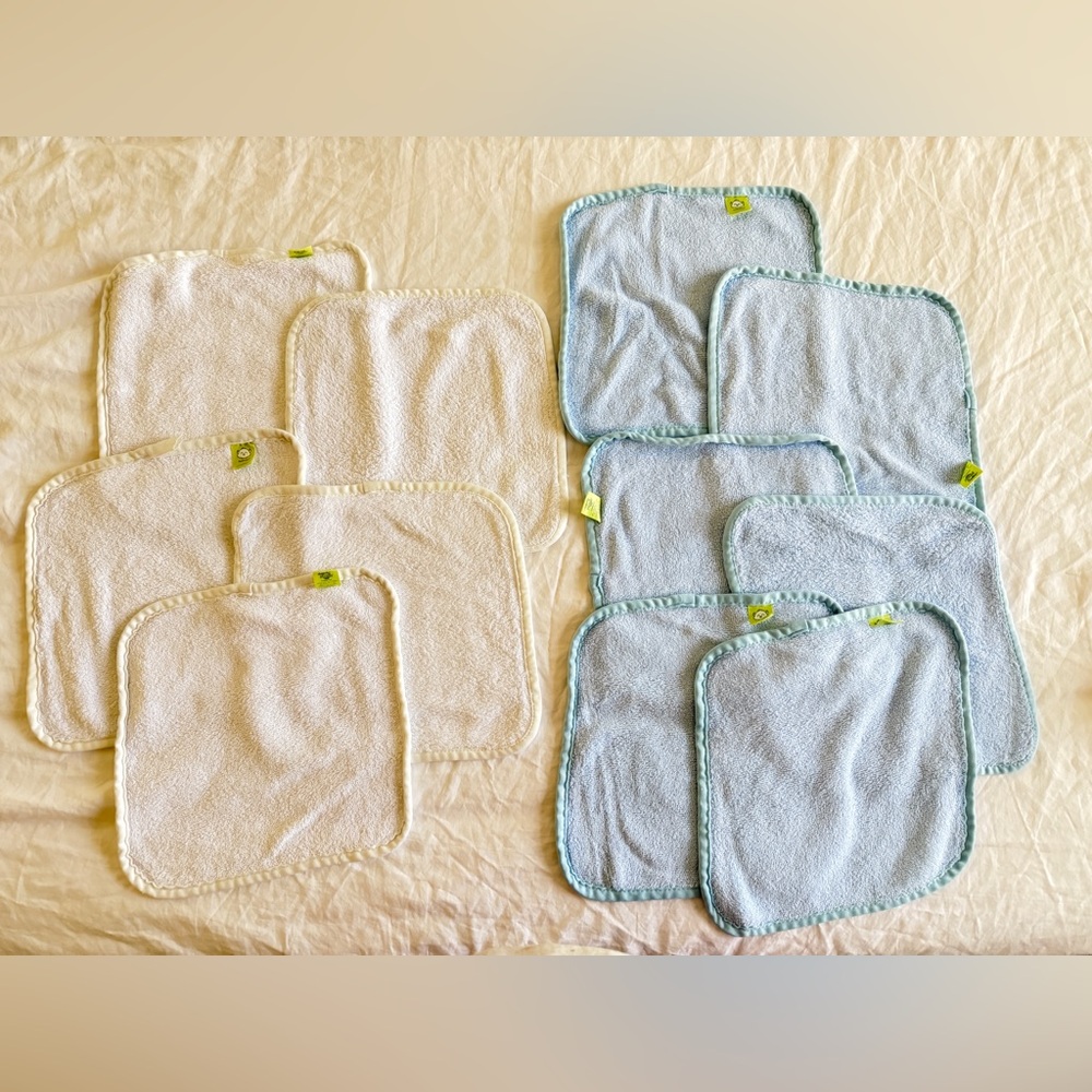Keababies Baby Washcloths - Soft Absorbent Bamboo Viscose Kids, Toddlers 11 PCS